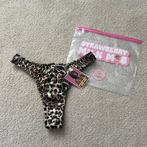 Strawberry Milk Mob Leopard Print Bikini